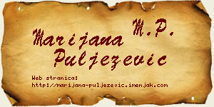 Marijana Puljezević vizit kartica